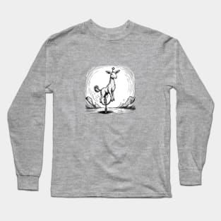 Goat on a unicycle Long Sleeve T-Shirt